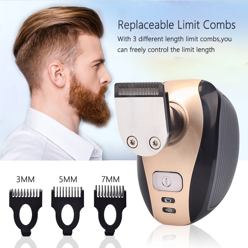 Barbeador Elétrico - Corta cabelo, Aparador de pelos do nariz à prova d'água USB