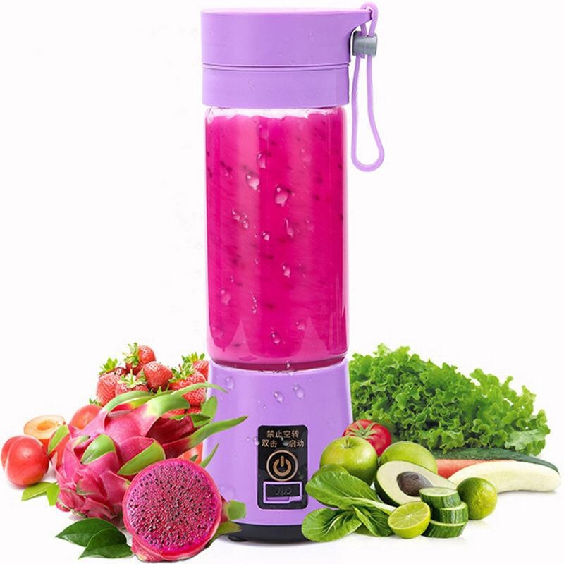 Mini Liquidificador e Triturador portátil 6 lâminas - USB